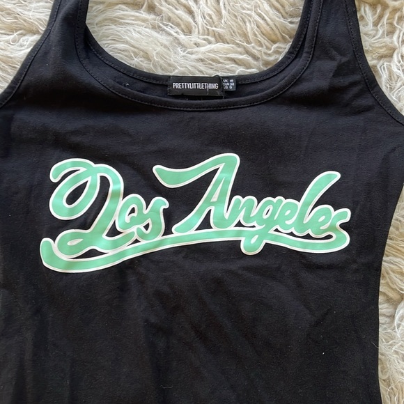 NWOT PrettyLittleThing ‘Los Angeles’ black strappy bodycon dress size 6 - Picture 7 of 10